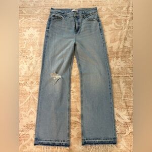 LOFT Blue Jeans with Distressed Knee Size 27